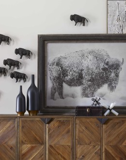 Bison Metal Wall Sculpture Bison Metal Wall Sculpture