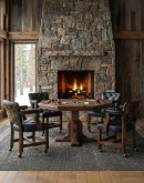 Black Stone Caster Chair