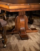 solid wood poker table with leather top