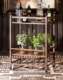 industrial style bar cart