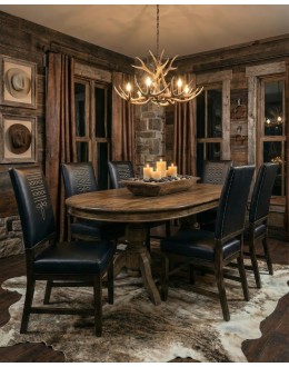 Sundance Midnight Leather Dining Chair