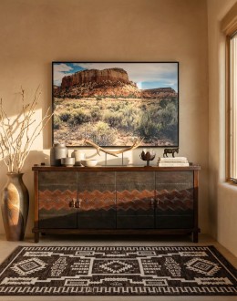 Cortez Leather Panel Buffet