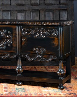 unique hand carved wood buffet