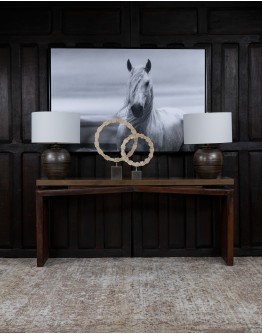 Larson Leather Sofa Table