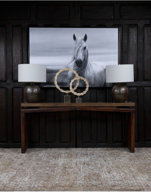 Larson Leather Sofa Table