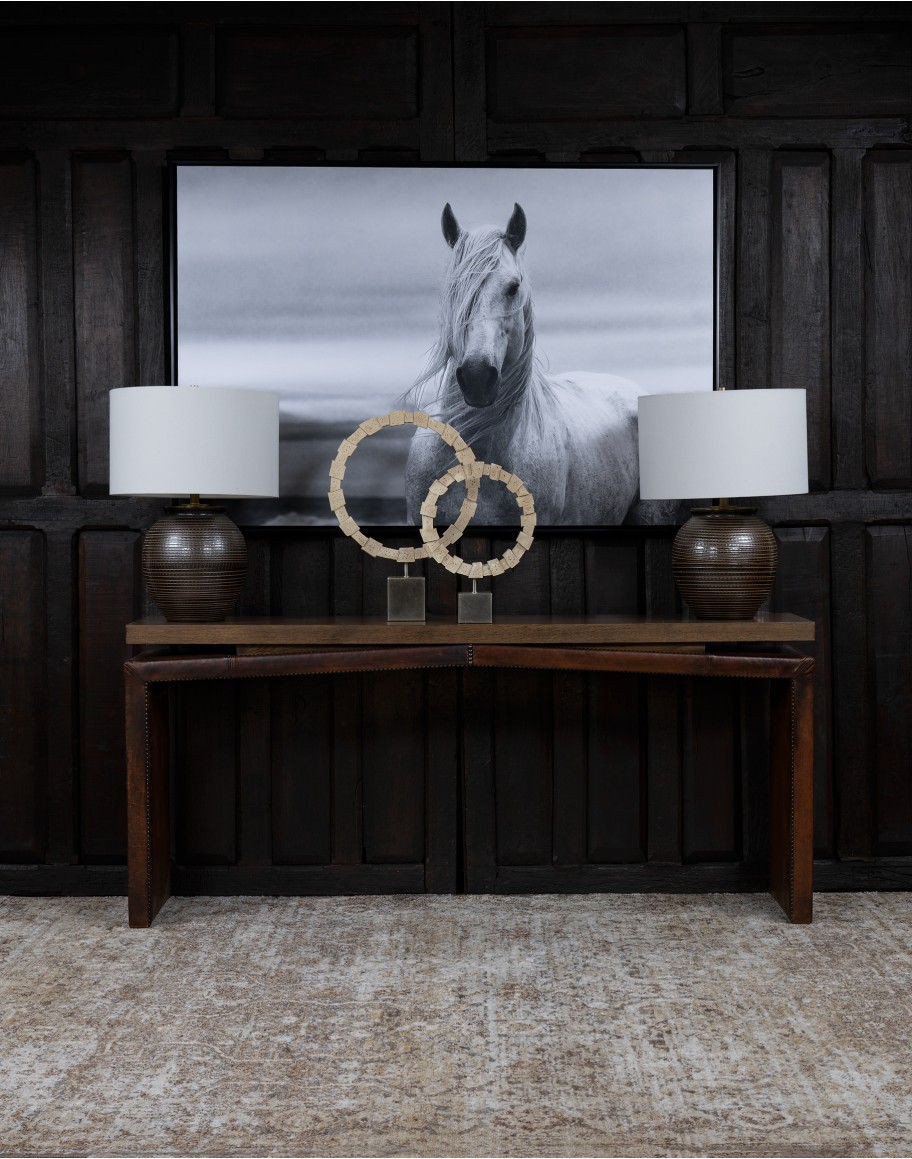 Larson Leather Sofa Table