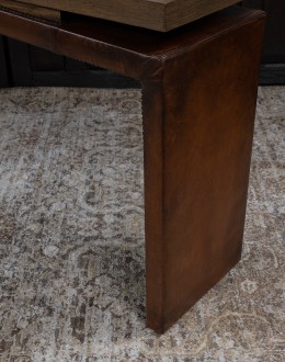 Larson Leather Sofa Table