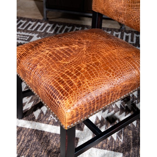 Croc Dining Chair, Modern Rustic - Leather