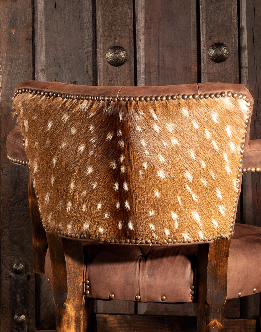 Axis Hide Game Chair | Tufted Leather - Distressed | Western | Adobe ...