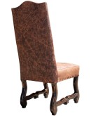 western chic style leather dining room chair