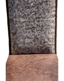 western chic style leather dining room chair