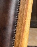 barley twist dining chair with light brown leather