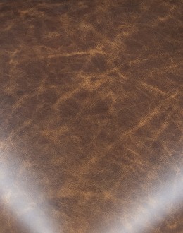 Belmont Bark Dining Chair High End Dining Chair with a solid hardwood frame, top grain leather seat cushion, and tweed textured fabric on the backrest, adorned with brass nail tacks.