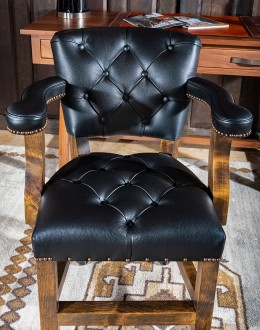 Black Stone Caster Chair