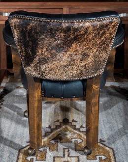 Black Stone Caster Chair