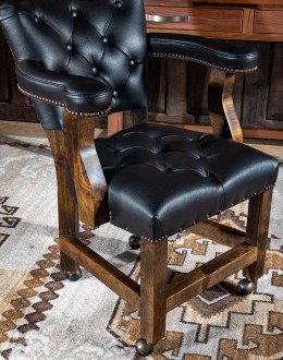 Black Stone Caster Chair