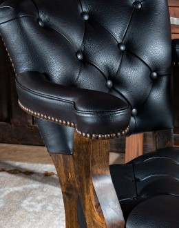 Black Stone Caster Chair
