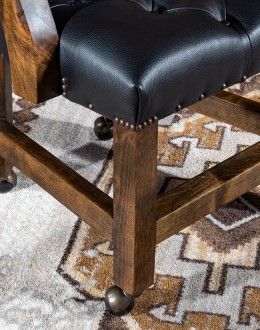 Black Stone Caster Chair