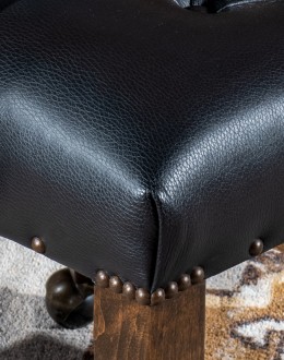 Black Stone Caster Chair