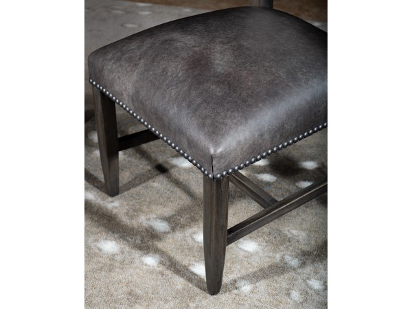 Carlsbad Dining Chair, Modern Rustic - Leather Fabric Mix