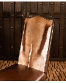 dining chair with deer hide