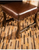 dining chair with deer hide