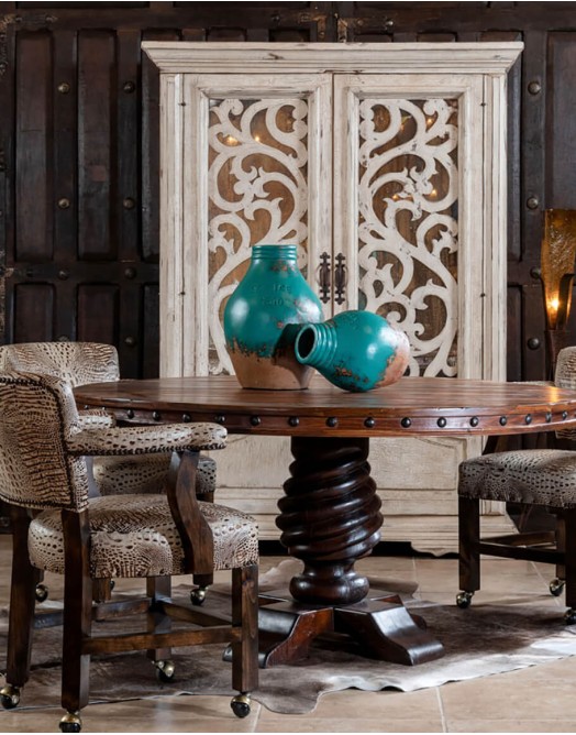 Ivory Croc Castor Chair