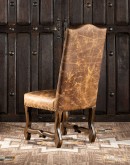 dining chair with embossed leather