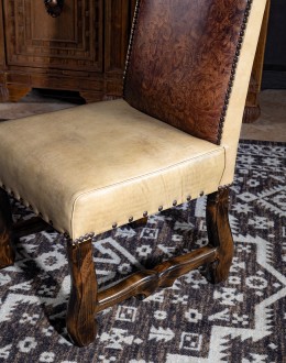 high quality leather dining chair for ranch home