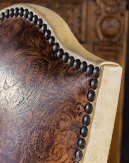 high quality leather dining chair for ranch home