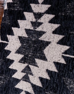 southwestern style dining chair with fabric and leather seat cushion