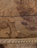 Burl Wood Round Dining Table