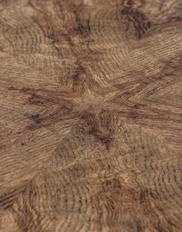 Burl Wood Round Dining Table