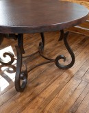 Copper Top Round Dining Table Copper Top Round Dining Table
