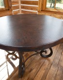 Copper Top Round Dining Table Copper Top Round Dining Table