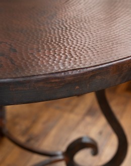 Copper Top Round Dining Table