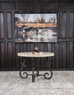 Sandstone Travertine Round Dining Table