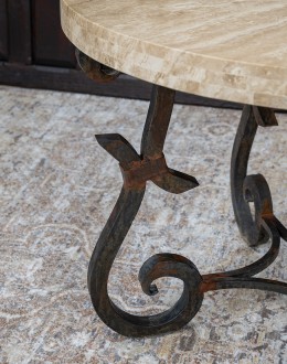 Sandstone Travertine Round Dining Table