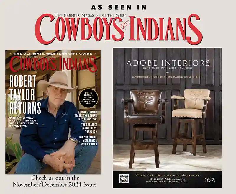 Cowboys Indians Magazine Chisum Barstools