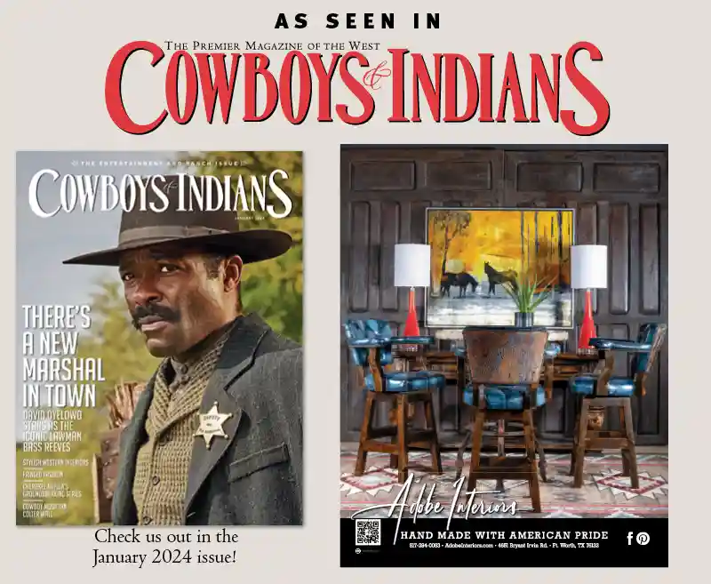 Cowboy Indians Magazine Chisum Bandera Barstool