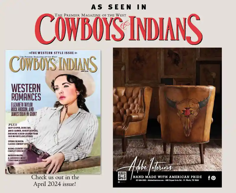 Cowboy Indians Magazine Texas Rose Tufted Leather Chair