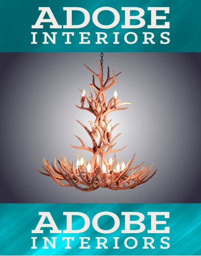 12 Light XL Mule Deer Antler Chandelier 12 Light XL Mule Deer Antler Chandelier