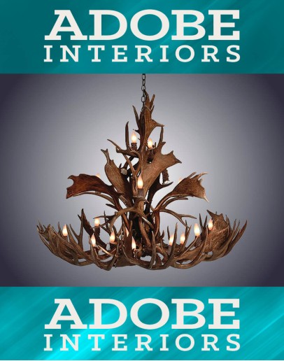 16 Light Medium Mule/Fallow Cascading Antler Chandelier 16 Light Medium Mule/Fallow Cascading Antler Chandelier