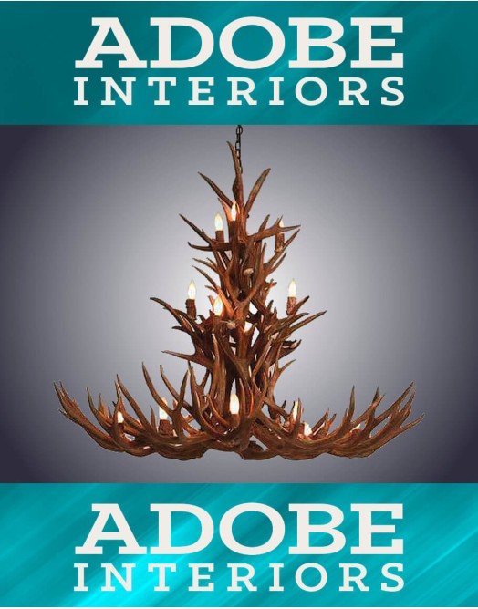 16 Light XXL Cascade Mule Deer Antler Chandelier