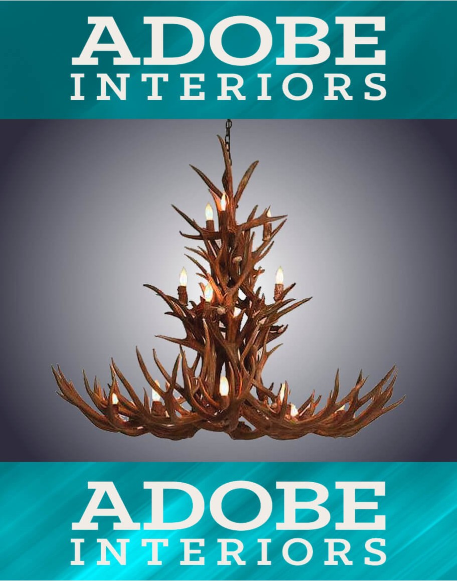 16 Light XXL Cascade Mule Deer Antler Chandelier