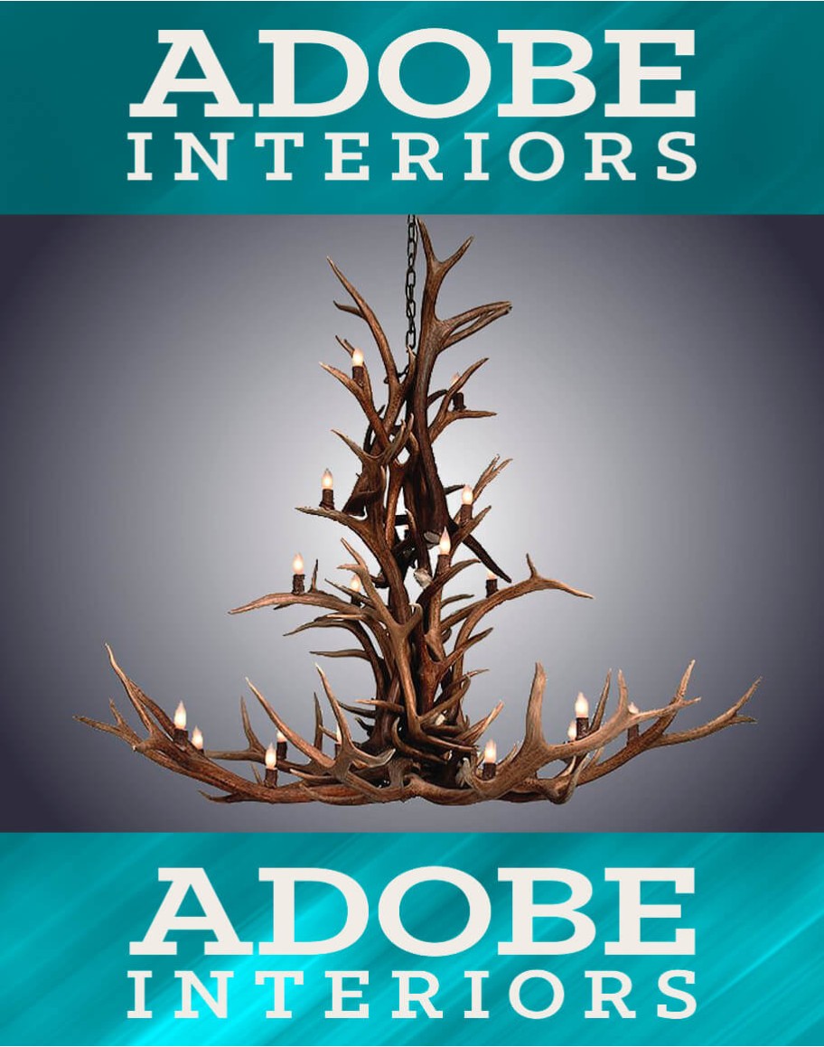 20 Light Elk Cascading Antler Chandelier