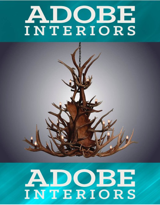 20 Light Small Paul Bunyan Antler Chandelier