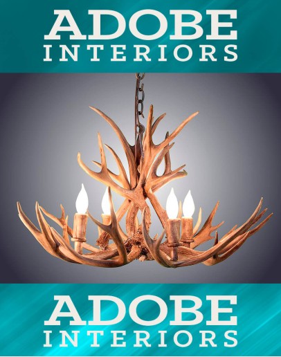4 Light Mule Deer Antler Chandelier 4 Light Mule Deer Antler Chandelier