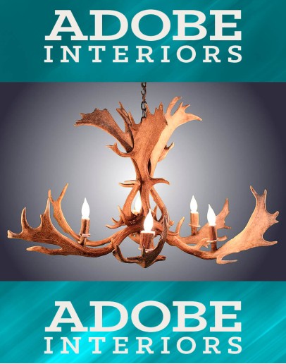 6 Light Fallow Antler Chandelier 6 Light Fallow Antler Chandelier