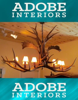 8 Light Elk/Fallow Elongated Antler Chandelier